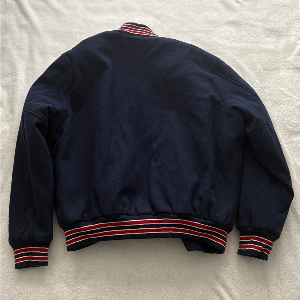 Stewart & Strauss Vintage Varsity Jacket  Blue Wool - Picture 2 of 10